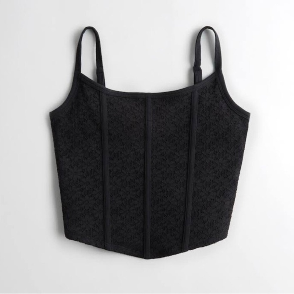 Hollister Seamed Lace Corset Tank